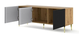 TV-kaappi Akl Furniture Ravenna, musta/ruskea hinta ja tiedot | TV-tasot | hobbyhall.fi