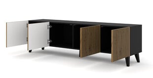 TV-kaappi Akl Furniture Ravenna, musta/ruskea hinta ja tiedot | TV-tasot | hobbyhall.fi