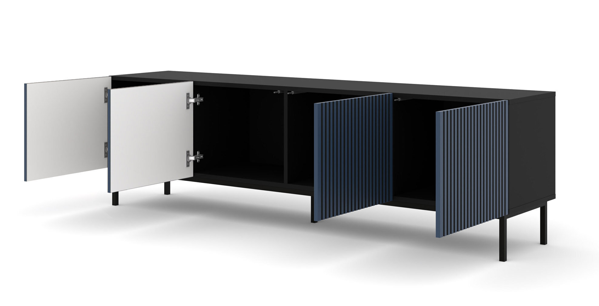 TV-pöytä Ravenna, musta/sininen hinta ja tiedot | TV-tasot | hobbyhall.fi