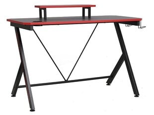 Tietokonepöytä Signal B-202, musta/punainen hinta ja tiedot | Tietokonepöydät ja työpöydät | hobbyhall.fi