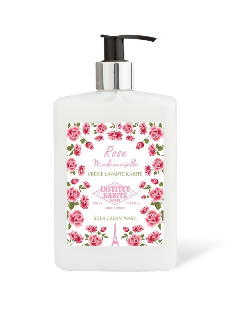 Institut Karite Shea Cream Wash Rose Mademoiselle suihkuvoide 500 ml hinta ja tiedot | Suihkusaippuat ja suihkugeelit | hobbyhall.fi