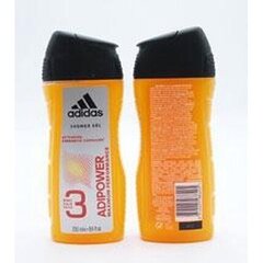 Suihkugeeli Adidas AdiPower miehille, 250 ml hinta ja tiedot | Suihkusaippuat ja suihkugeelit | hobbyhall.fi