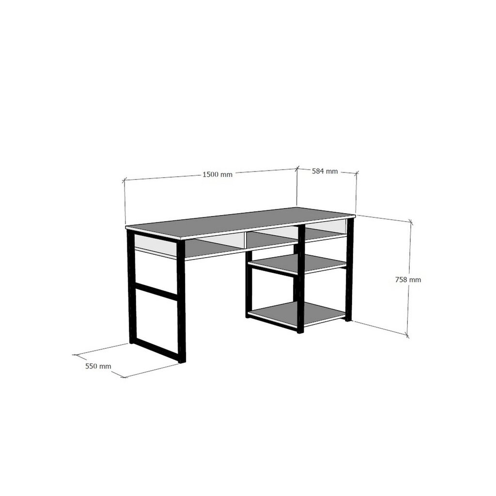 Työpöytä Emro, ruskea hinta ja tiedot | Tietokonepöydät ja työpöydät | hobbyhall.fi