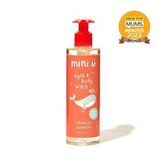 Mini Ü Tropical Berries hiusten ja vartalon pesugeeli luomu- aloe veralla 250 ml hinta ja tiedot | Mini U Vartalonhoito | hobbyhall.fi