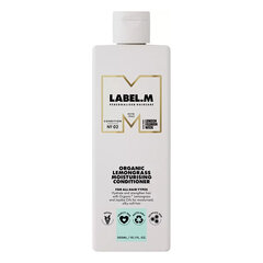 Kosteuttava hiustenhoitoaine Label.m Organic Lemongrass, 300 ml hinta ja tiedot | Label.m Hajuvedet ja kosmetiikka | hobbyhall.fi