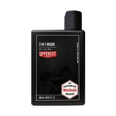 Hiusten, kasvojen ja vartalon puhdistusaine Uppercut Deluxe 3 in 1, 240 ml hinta ja tiedot | Shampoot | hobbyhall.fi