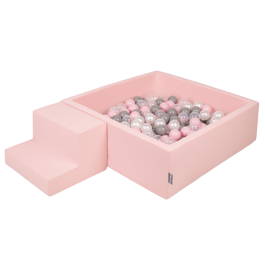 KiddyMoon vaahtomuovileikkipaikka , neliö pallomeri (200 palloa ∅ 7cm/2.75in), vaaleanpunainen:helmiäinen hinta ja tiedot | Vauvan lelut | hobbyhall.fi