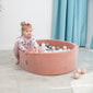 KiddyMoon pehmeä pallomeri pyöreä 90x30cm/200 palloa ∅ 7cm , desert pinkki: tumma turkoosi / pastelli beige hinta ja tiedot | Vauvan lelut | hobbyhall.fi