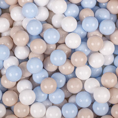 Pallomeri KiddyMoon 90x30 cm, 300 palloa, sininen: beige/sininen/valkoinen hinta ja tiedot | Vauvan lelut | hobbyhall.fi