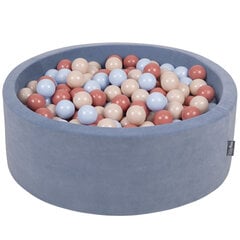 KiddyMoon pehmeä pallomeri pyöreä 90x30cm/200 palloa ∅ 7cm , jäänsininen: pastelli beige/pastelli sininen/ hinta ja tiedot | Vauvan lelut | hobbyhall.fi