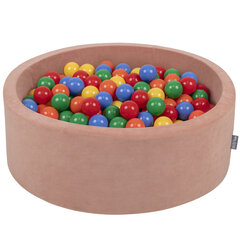 KiddyMoon pehmeä pallomeri pyöreä 90x30cm/200 palloa ∅ 7cm , aavikko vaaleanpunainen: keltainen / vihreä / si hinta ja tiedot | Vauvan lelut | hobbyhall.fi