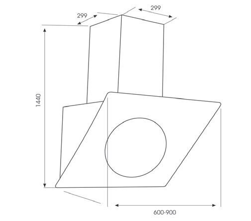 Schlosser 3011 BL 60/1000 hinta ja tiedot | Liesituulettimet | hobbyhall.fi