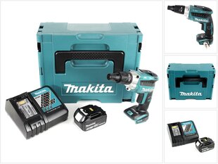 Makita DFS 251 RF1J Langaton ruuvimeisseli 18V harjaton + 1x 3,0 Ah akku + pikalaturi Makpac 2 hinta ja tiedot | Akkuporakoneet ja ruuvinvääntimet | hobbyhall.fi