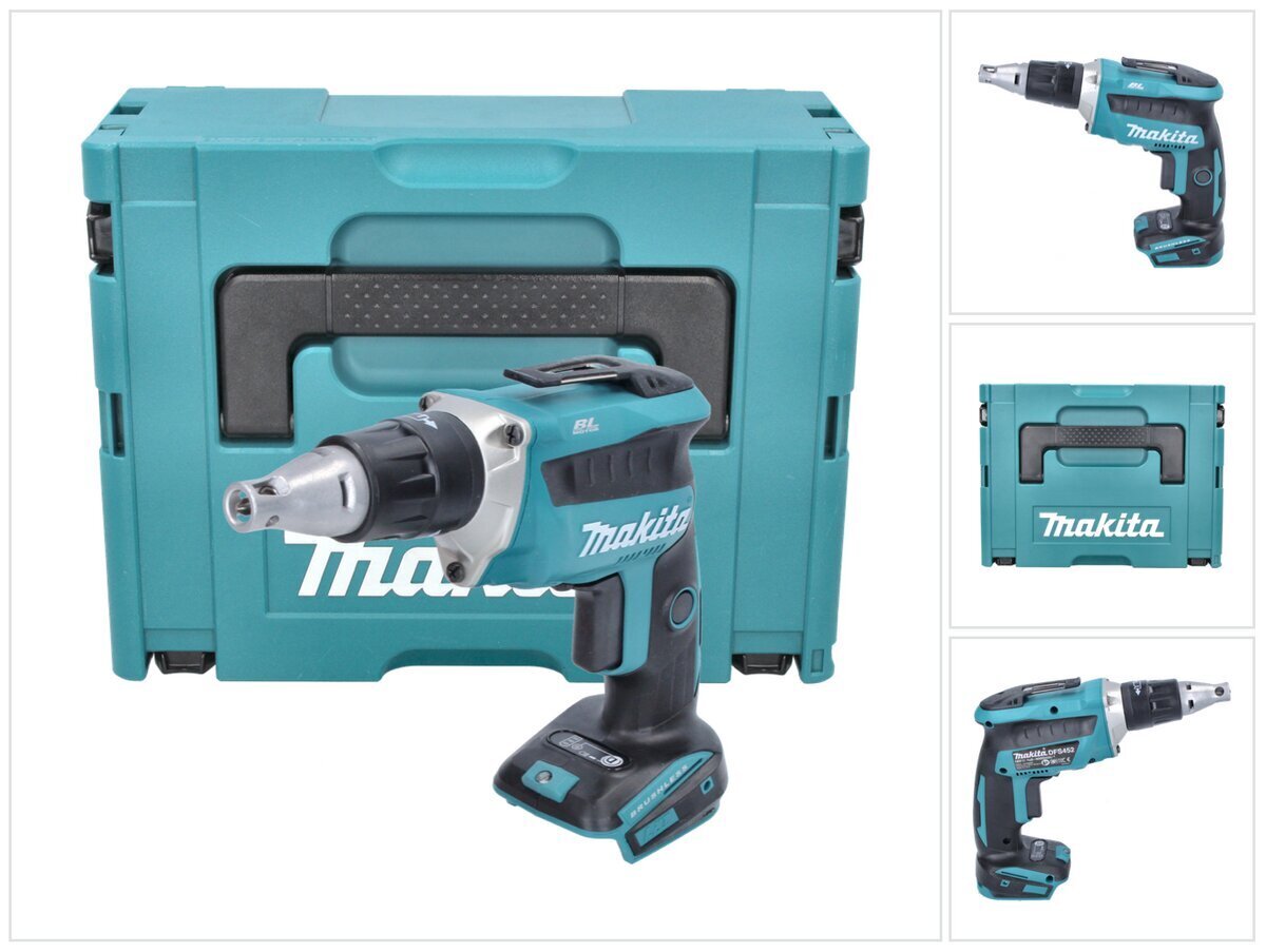 Makita DFS 452 ZJ Akku kipsilevyruuvinväännin 18 V + Makpac hinta ja tiedot | Akkuporakoneet ja ruuvinvääntimet | hobbyhall.fi