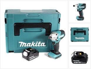 Makita DTW 156 F1J akkukäyttöinen iskuväännin 18V 155Nm sekä akku 3,0Ah ja Makpac, pakkauksessa ei tule mukana laturia hinta ja tiedot | Akkuporakoneet ja ruuvinvääntimet | hobbyhall.fi