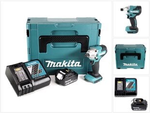 Makita DTD 156 RG1J akkukäyttöinen iskuväännin 18V 155Nm + 1x akku 6,0Ah + laturi + Makpac hinta ja tiedot | Akkuporakoneet ja ruuvinvääntimet | hobbyhall.fi