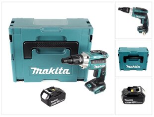 Makita DFS 251 T1J Akkukäyttöinen ruuvimeisseli 18 V + yksi akku 5,0 Ah, sekä Makpac, pakkauksessa ei tule mukana laturia hinta ja tiedot | Akkuporakoneet ja ruuvinvääntimet | hobbyhall.fi