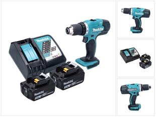 Makita DDF 453 RT akkuporakone 18 V 42 Nm + 2x akku 5,0 Ah + latauslaite hinta ja tiedot | Akkuporakoneet ja ruuvinvääntimet | hobbyhall.fi