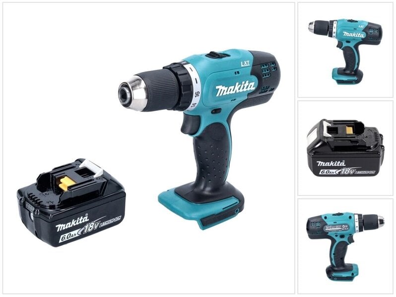 Makita DDF 453 G1 akkuporakone 18 V 42 Nm + 1x akku 6,0 Ah - ilman laturia