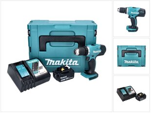 Makita DDF 453 RG1J akkuporakone 18 V 42 Nm + 1x akku 6,0 Ah + laturi + Makpac hinta ja tiedot | Akkuporakoneet ja ruuvinvääntimet | hobbyhall.fi