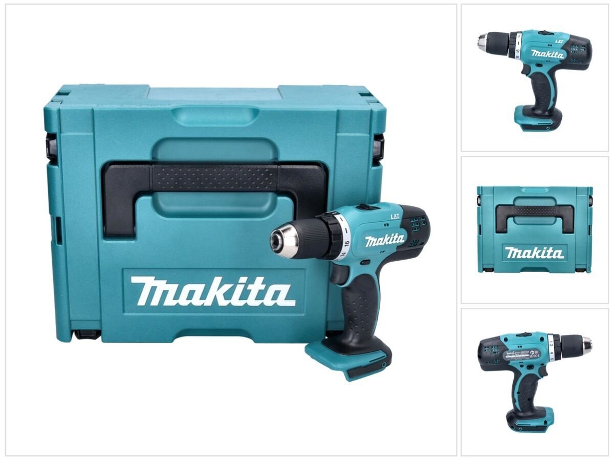 Makita DDF 453 ZJ akkuporakone 18 V 42 Nm + Makpac - ilman akkua, ilman laturia hinta ja tiedot | Akkuporakoneet ja ruuvinvääntimet | hobbyhall.fi