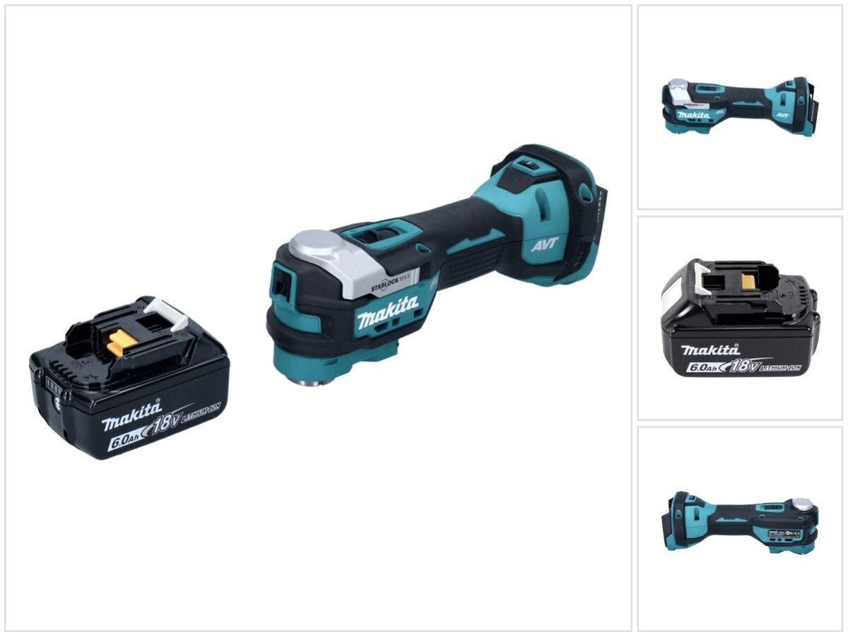 Makita DTM 52 G1 johdoton monitoimityökalu 18 V Starlock Max + 1x akku 6,0 Ah - ilman laturia hinta ja tiedot | Akkuporakoneet ja ruuvinvääntimet | hobbyhall.fi