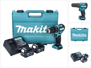 Makita HP 332 DSME akkuporakone 12 V 35 Nm + 2x akut 4,0 Ah + laturi + laukku + kotelo hinta ja tiedot | Akkuporakoneet ja ruuvinvääntimet | hobbyhall.fi