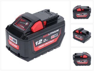 Milwaukee M18 HB12 suuritehoinen akku 18 V 12,0 Ah / 12000 mAh lataustason ilmaisimella hinta ja tiedot | Akkuporakoneet ja ruuvinvääntimet | hobbyhall.fi