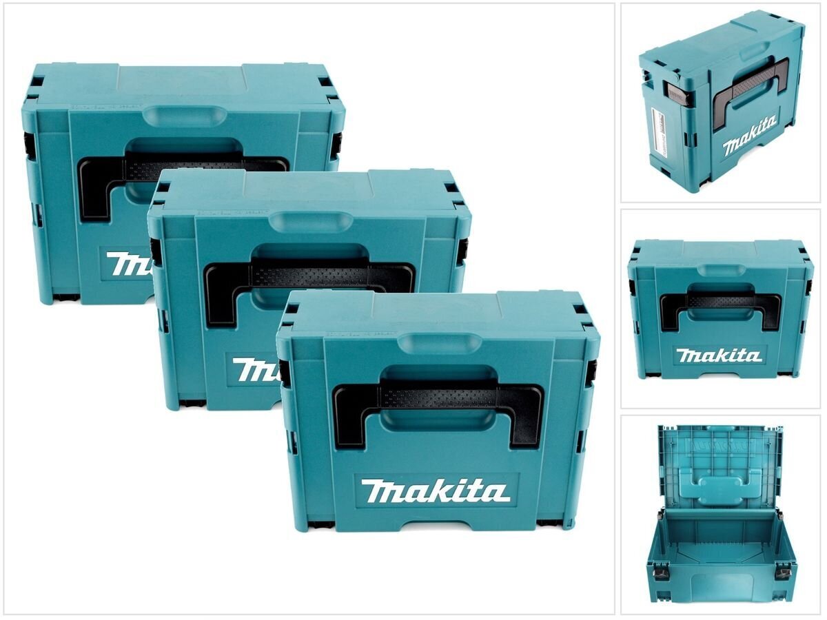 3x Makita muoviset työkalulaatikot MAKPAC 2 - ilman välikappaleita hinta ja tiedot | Työkalupakit ja muu työkalujen säilytys | hobbyhall.fi