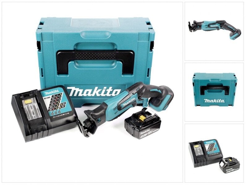 Makita DJR 183 RF1J Langaton saha 18V + 1x akku 3,0Ah + laturi + Makpac