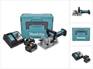 Makita DPJ 180 RFJ Akkukäyttöinen liitosleikkuri 18 V 100 mm + 2x Akut 3,0 Ah + laturi + Makpac hinta ja tiedot | Käsityökalut | hobbyhall.fi