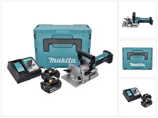 Makita DPJ 180 RTJ Akkuliitosleikkuri 18 V 100 mm + 2x Akut 5,0 Ah + laturi + Makpac hinta ja tiedot | Käsityökalut | hobbyhall.fi