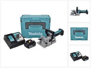 Makita DPJ 180 RG1J Akkuliitosleikkuri 18 V 100 mm + 1x akku 6,0 Ah + laturi + Makpac hinta ja tiedot | Käsityökalut | hobbyhall.fi