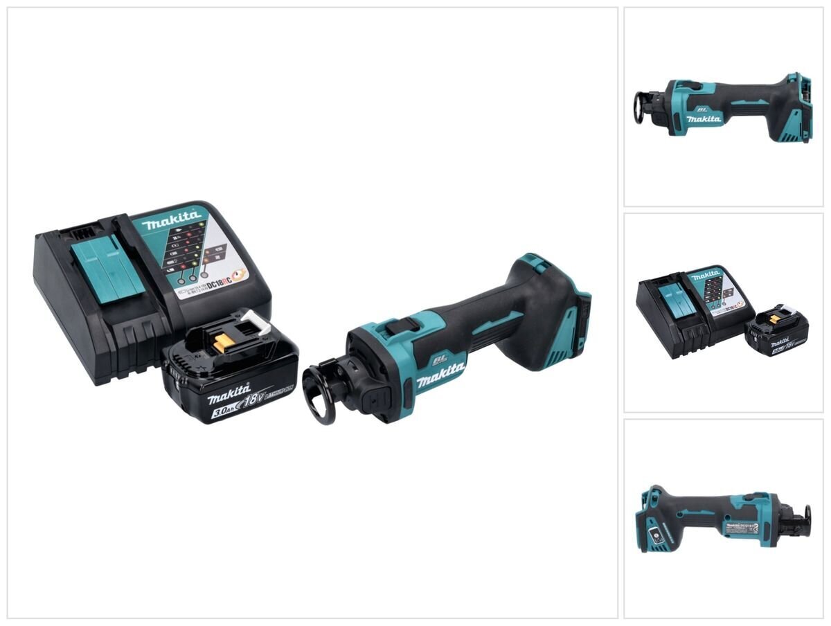 Makita DCO 181 RF1 Akkukäyttöinen kipsilevyleikkuri 18 V 32000 U/min + 1x Akku 3,0 Ah + laturi hinta ja tiedot | Käsityökalut | hobbyhall.fi