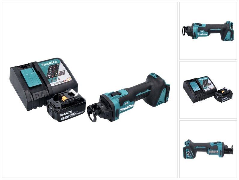 Makita DCO 181 RF1 Akkukäyttöinen kipsilevyleikkuri 18 V 32000 U/min + 1x Akku 3,0 Ah + laturi