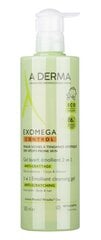 A-Derma Exomega Control 2in1 Suihkugeeli 500 ml hinta ja tiedot | Suihkusaippuat ja suihkugeelit | hobbyhall.fi
