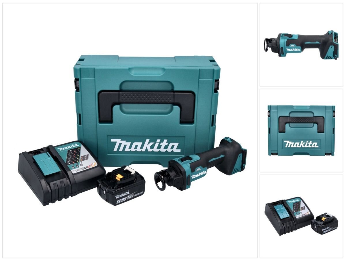 Makita DCO 181 RG1J Akku kipsilevyleikkuri 18 V 32000 U/min + 1x Akku 6,0 Ah + laturi + Makpac hinta ja tiedot | Käsityökalut | hobbyhall.fi