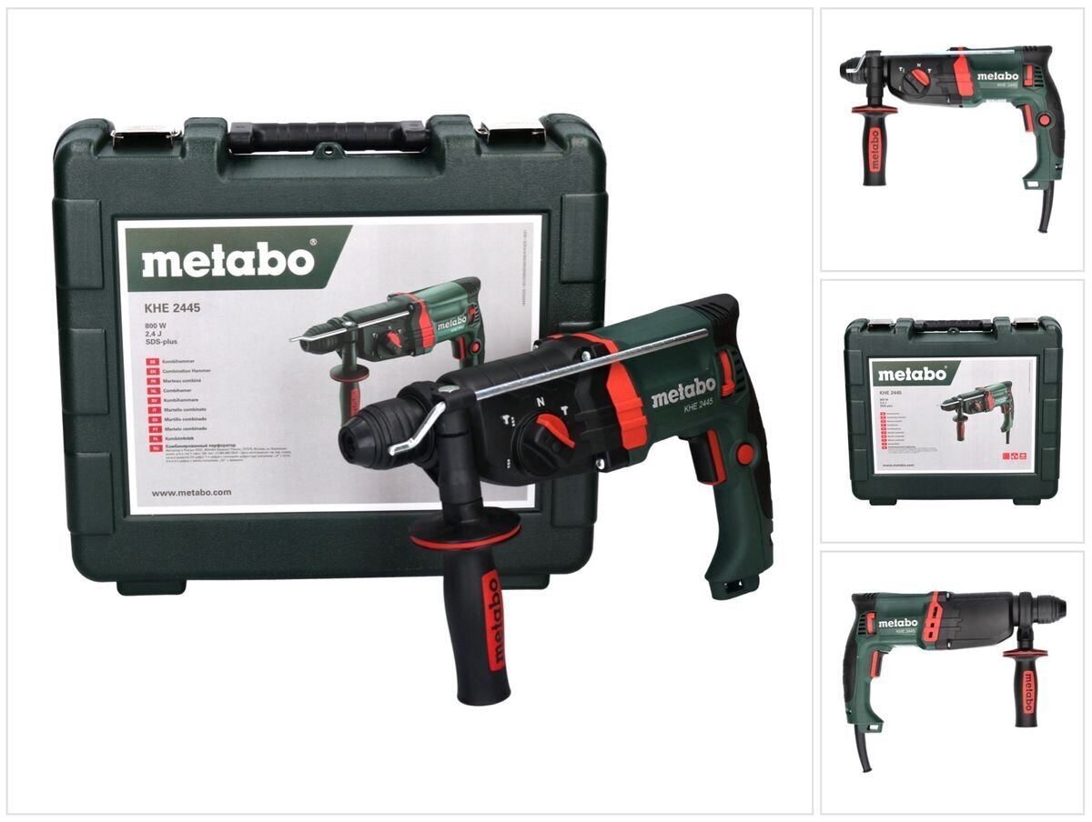 Metabo KHE 2445 Sähkökäyttöinen perforaattori 800 W 2,4 J SDS plus + kotelo hinta ja tiedot | Iskuporakoneet | hobbyhall.fi