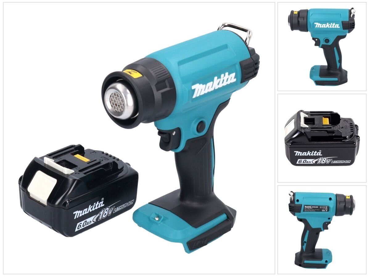 Makita DHG 180 G1 langaton kuumailmapuhallin 18 V 550 °C + 1x akku 6,0 Ah - ilman laturia hinta ja tiedot | Kuumailmapuhaltimet | hobbyhall.fi