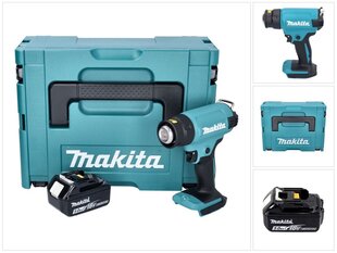 Makita DHG 180 T1J akkukäyttöinen kuumailmapistooli 18 V 550 °C + 1x Akku 5,0 Ah + Makpac - ilman laturia hinta ja tiedot | Kuumailmapuhaltimet | hobbyhall.fi