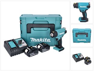 Makita DHG 180 RGJ langaton kuumailmapuhallin 18 V 550 °C + 2x akut 6,0 Ah + laturi + Makpac hinta ja tiedot | Kuumailmapuhaltimet | hobbyhall.fi