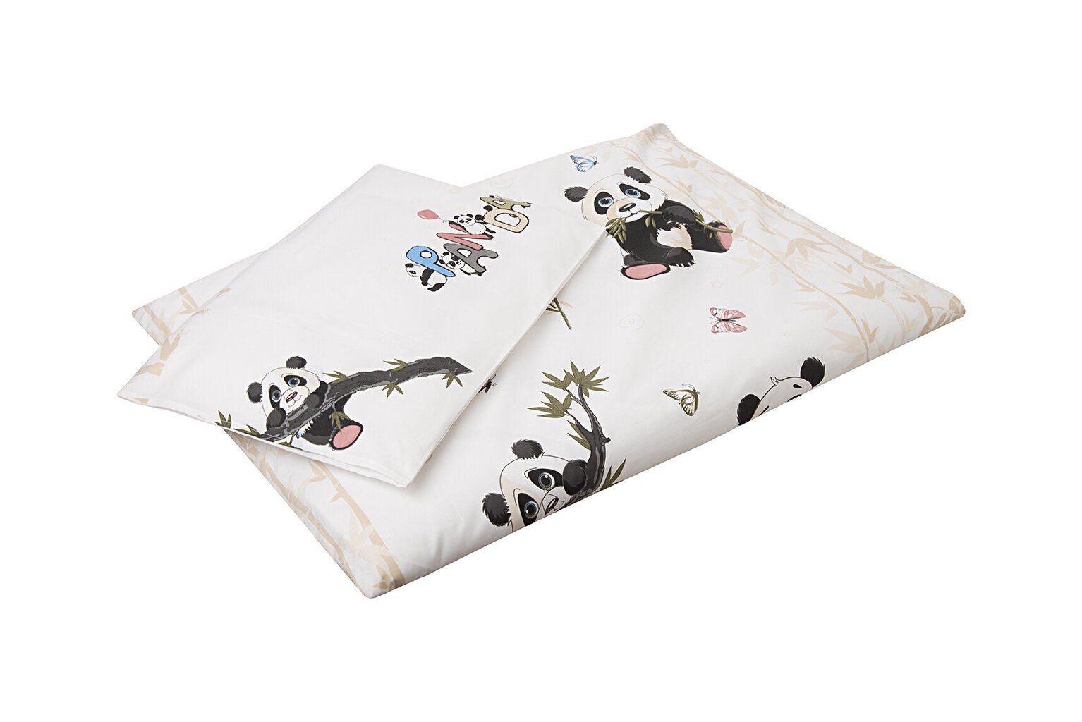 Tekstiilikompanii pussilakanasetti Panda, 102x120cm, 2-osainen hinta ja tiedot | Pussilakanat | hobbyhall.fi