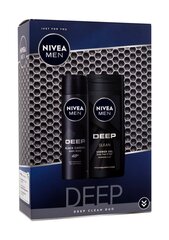 Setti Nivea Men Deep: suihkugeeli, 250 ml + deodorantti, 150 ml hinta ja tiedot | Suihkusaippuat ja suihkugeelit | hobbyhall.fi