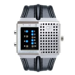 WatchSlider 01TheOne SD128B1 Binary -rannekello miehelle hinta ja tiedot | Miesten kellot | hobbyhall.fi