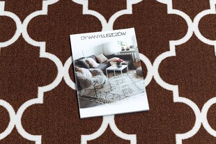 Kumipohjainen matto 80 cm Marokkolainen apilaruskea TRELLIS 30351 hinta ja tiedot | Isot matot | hobbyhall.fi