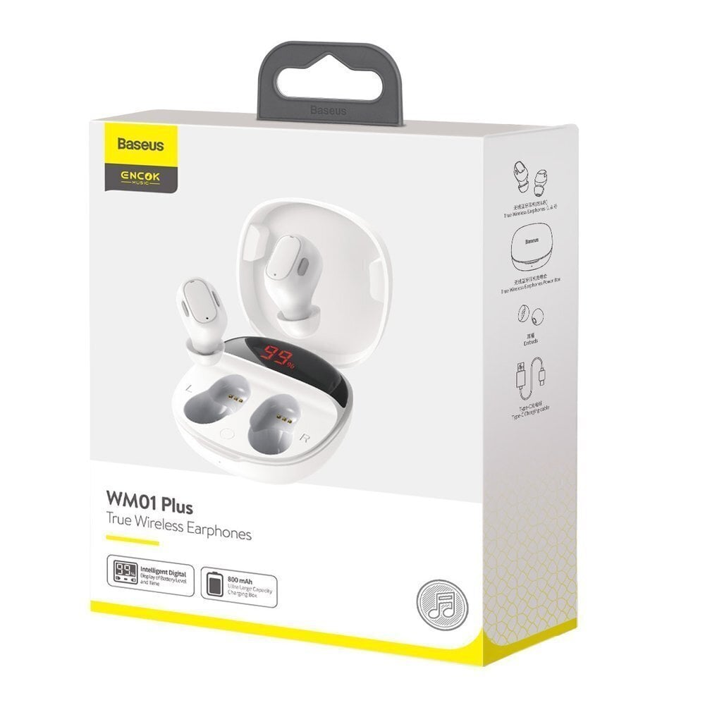 Baseus Bluetooth 5.0, valkoinen hinta ja tiedot | Hands-free -tarvikkeet | hobbyhall.fi