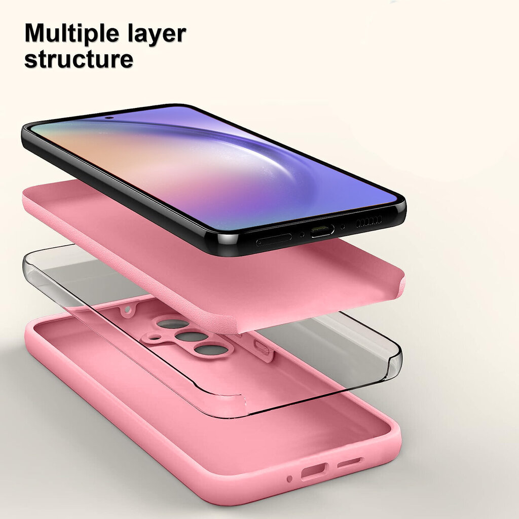 Soundberry silicone Samsung Galaxy A54, pinkki- Candy Pink hinta ja tiedot | Puhelimen kuoret ja kotelot | hobbyhall.fi