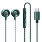 REMAX-korvakuulokkeet Type C USB-kuulokkeet kaukosäätimellä Vihreä (RM-711a Tarnish) hinta ja tiedot | Kuulokkeet | hobbyhall.fi