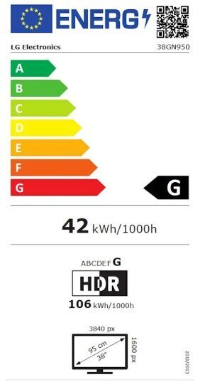 LG UltraGear 38GN950-B hinta ja tiedot | Näytöt | hobbyhall.fi