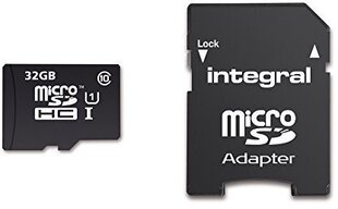 Muistikortti Integral Ultima Pro X MicroSDHC UHS-I 32GB + Adapteri hinta ja tiedot | Puhelimen muistikortit | hobbyhall.fi